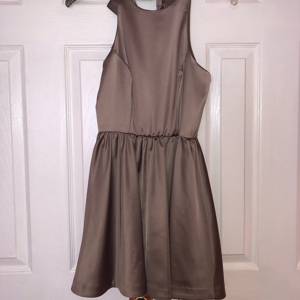 Bethany Mota Satin Open back bow dress
